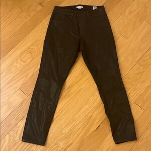 Good American Black Coated Skinny Jean